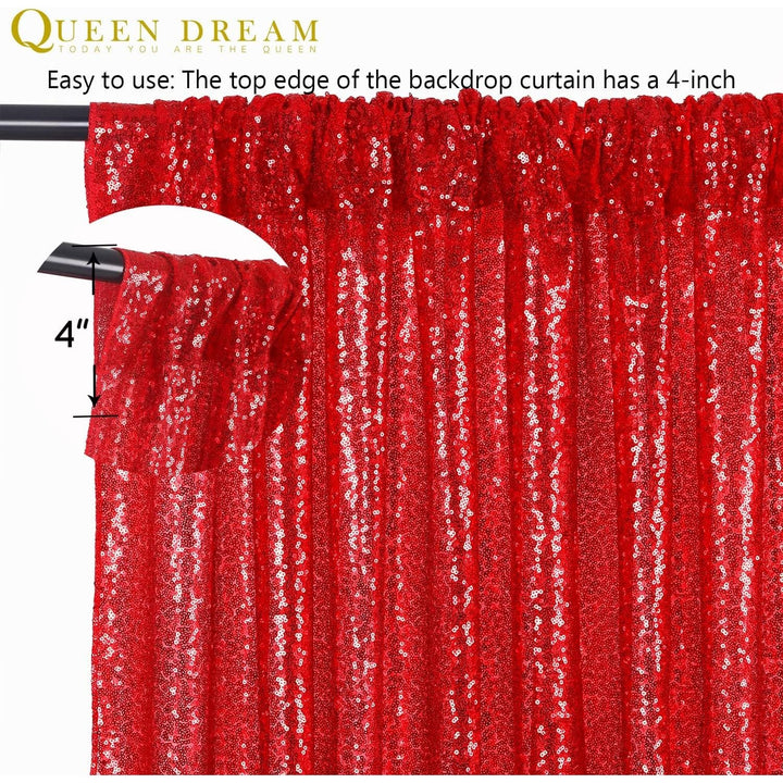 4ft x 8ft Red Sequin Backdrops Glitter Curtain Photography Background Valentine's Day Baby Shower Decorations - Just Closeouts Canada Inc.X004A9H0ID