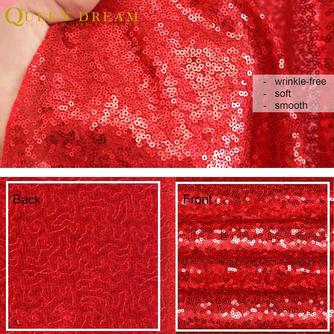 4ft x 8ft Red Sequin Backdrops Glitter Curtain Photography Background Valentine's Day Baby Shower Decorations - Just Closeouts Canada Inc.X004A9H0ID