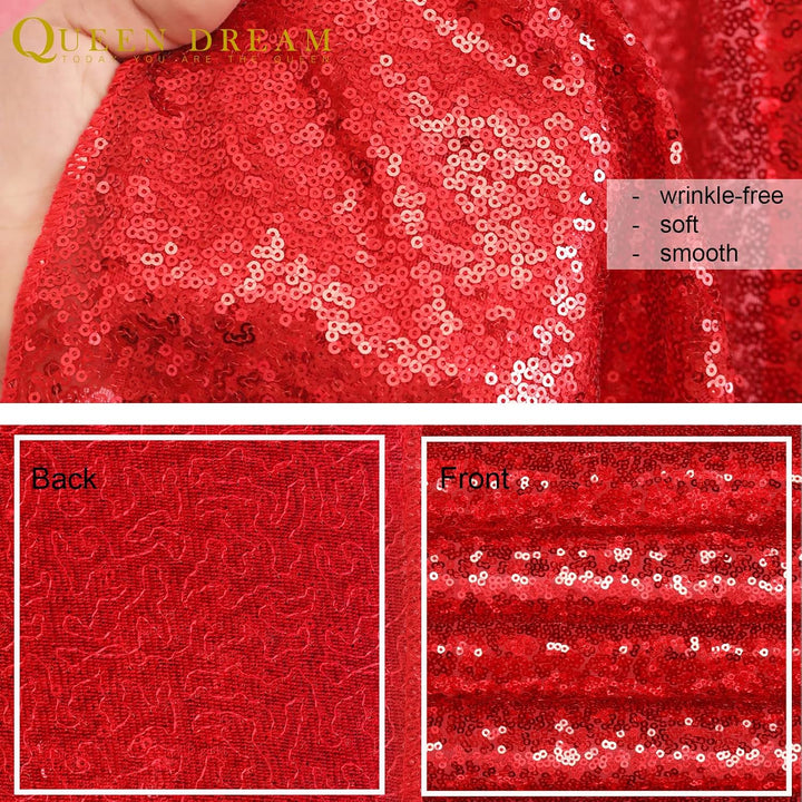 4ft x 8ft Red Sequin Backdrops Glitter Curtain Photography Background Valentine's Day Baby Shower Decorations - Just Closeouts Canada Inc.X004A9H0ID