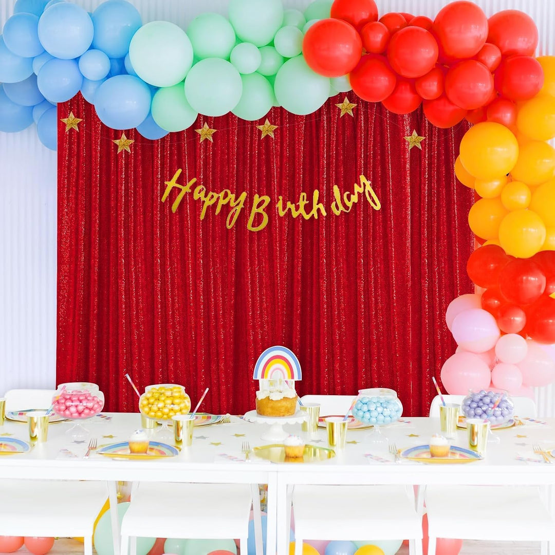 4ft x 8ft Red Sequin Backdrops Glitter Curtain Photography Background Valentine's Day Baby Shower Decorations - Just Closeouts Canada Inc.X004A9H0ID