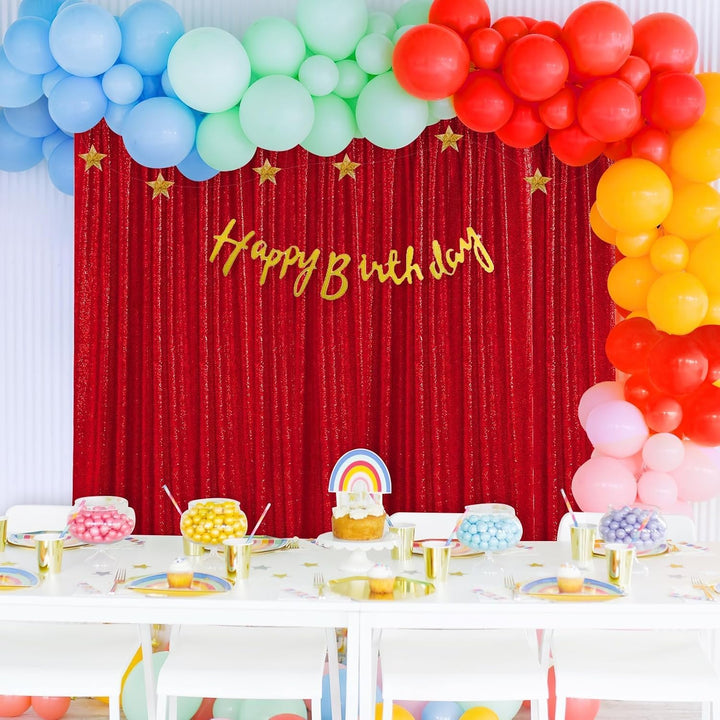 4ft x 8ft Red Sequin Backdrops Glitter Curtain Photography Background Valentine's Day Baby Shower Decorations - Just Closeouts Canada Inc.X004A9H0ID