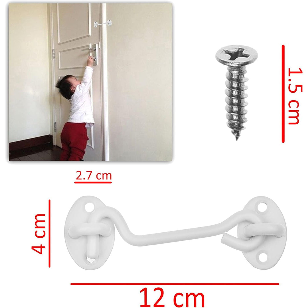 4inch Barn Door Lock Latch (White - 2 Pack) - Just Closeouts Canada Inc.