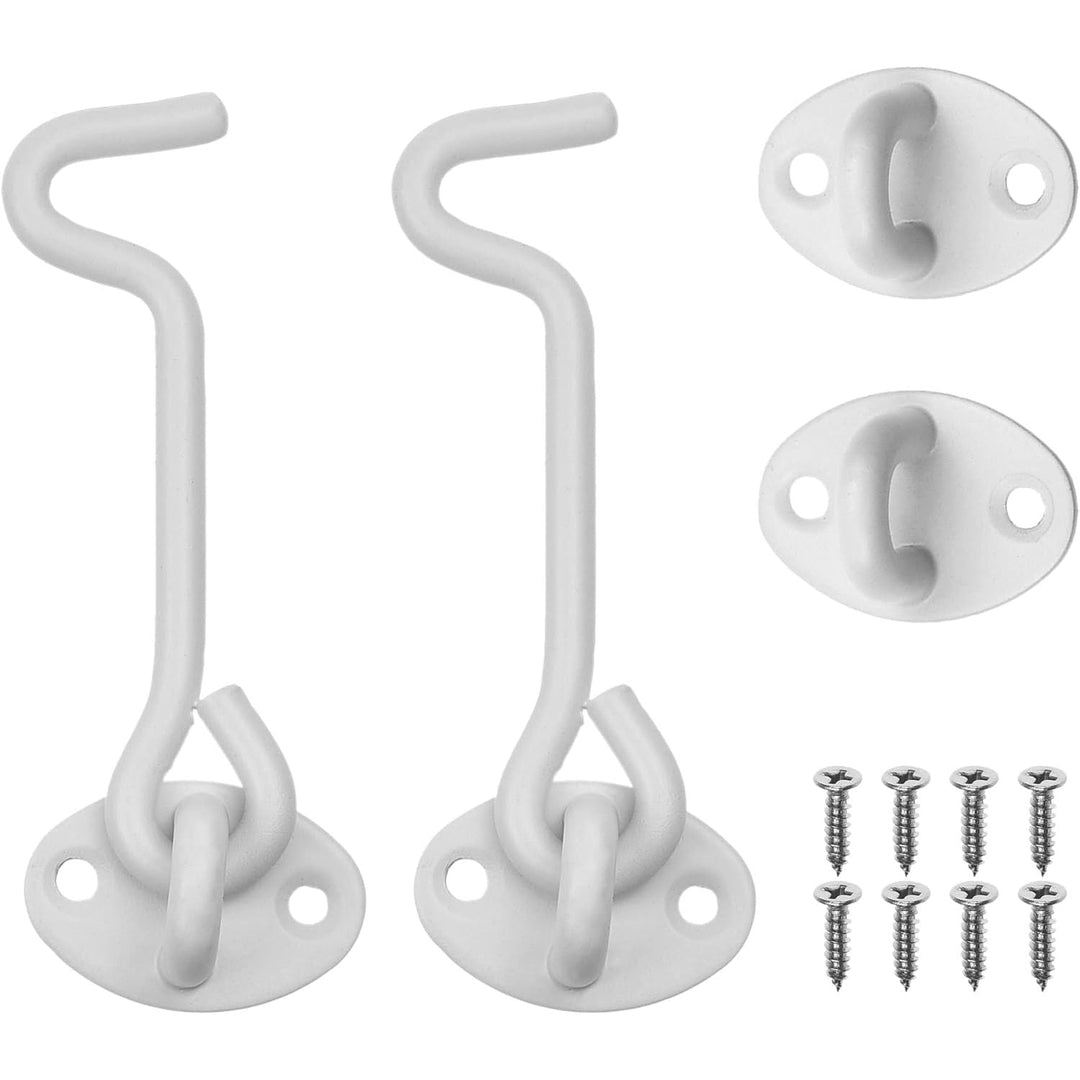 4inch Barn Door Lock Latch (White - 2 Pack) - Just Closeouts Canada Inc.