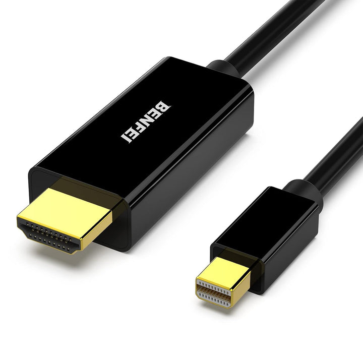 4K Mini DisplayPort to HDMI 6 Feet Cable, Mini DP to HDMI Cable (Thunderbolt Compatible) with MacBook Air/Pro, Surface Pro/Dock, Monitor, Projector - Just Closeouts Canada Inc.000092black