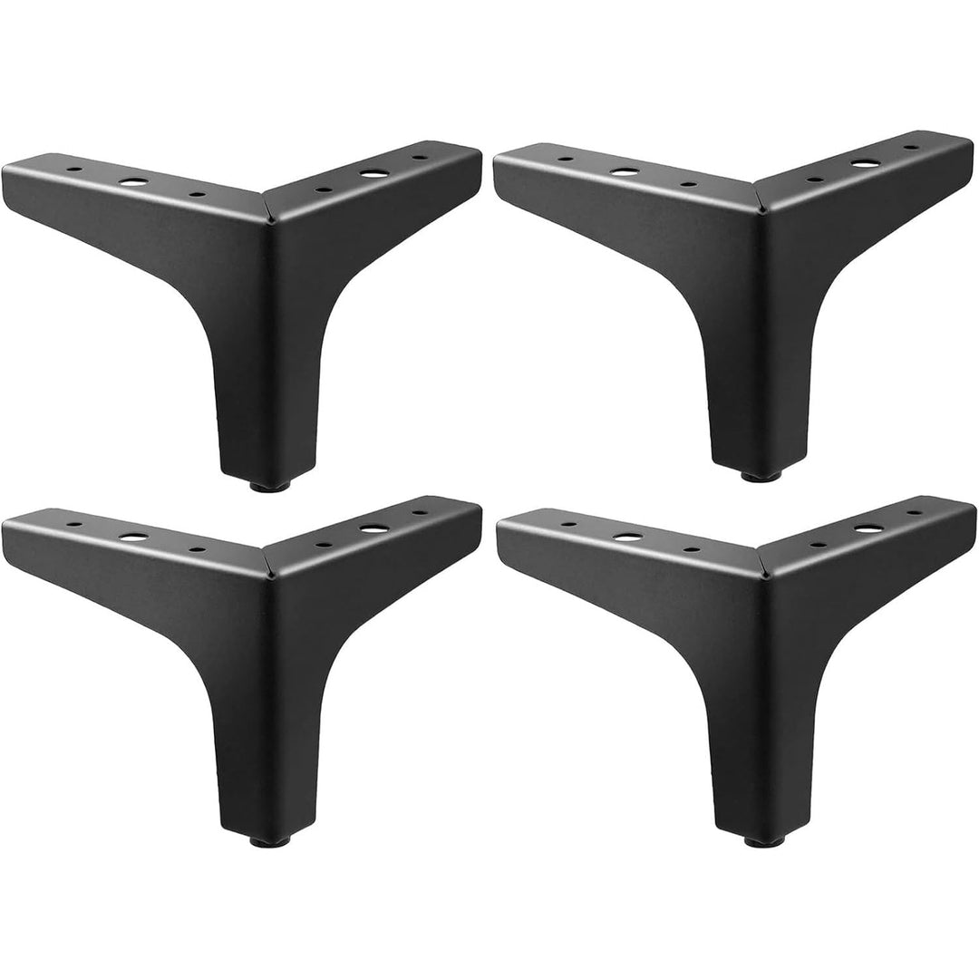 4Packs 4 Inch Metal Furniture Legs - 4in/10CM Black Metal Cabinet Legs Modern Triangle Dresser Legs - Just Closeouts Canada Inc.