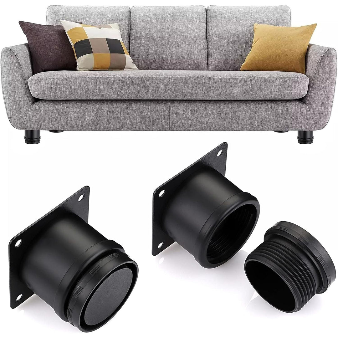 4Pcs 2 Inch Stainless Steel Furniture Legs Feets - Metal Adjustable Furniture Risers Heavy Duty Replacement Legs Extenders for Cabinet Desk Table Sofa Chair - Just Closeouts Canada Inc.