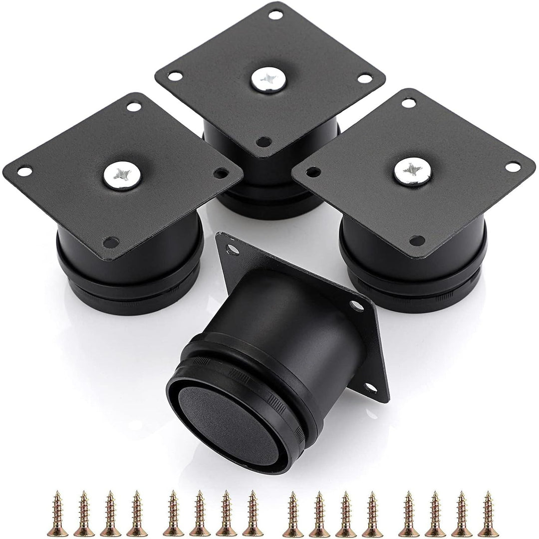 4Pcs 2 Inch Stainless Steel Furniture Legs Feets - Metal Adjustable Furniture Risers Heavy Duty Replacement Legs Extenders for Cabinet Desk Table Sofa Chair - Just Closeouts Canada Inc.