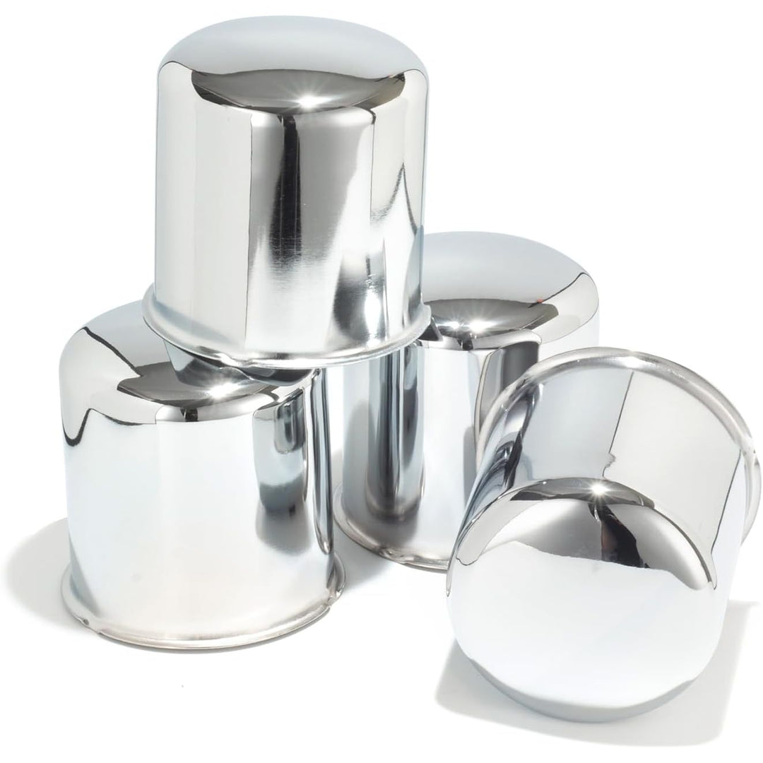 4Pcs 5.15inch Trailer Wheel Center Caps Fit 5.15" Center Bore Truck Trailer RV SUV Wheels Rims, Carbon Steel Chrome Silver Hub Covers - Just Closeouts Canada Inc.
