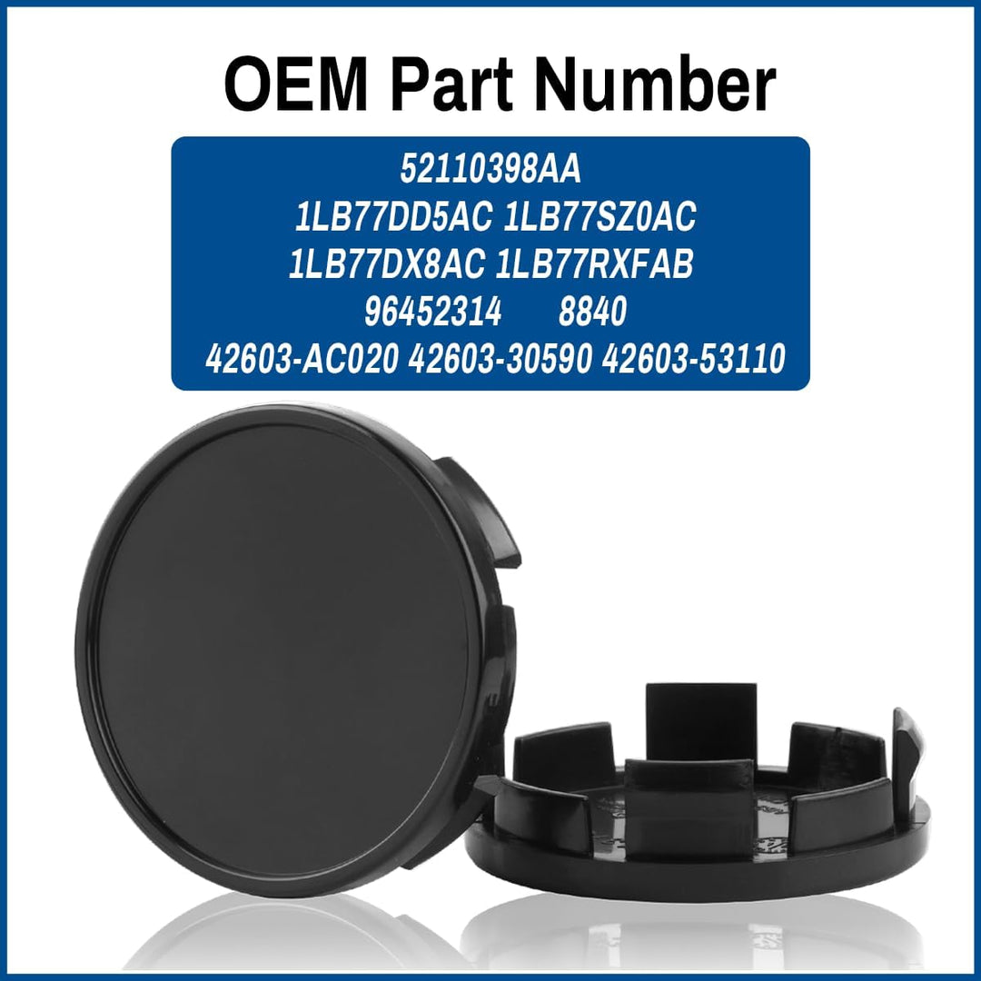 4PCS 63mm 2.48in Wheel Center caps Compatible with RAM Pickup Dakota Avenger 1500 2003-2016 2008-2010 2008-2014 Black OD:63MM ID:58.4MM - Just Closeouts Canada Inc.