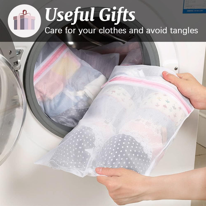 4Pcs Mesh Pop Up Laundry Hamper, Foldable Pop Up Hamper, Collapsible Laundry Basket with Carry Handles, Portable Dirty Clothes Basket with 4 Wash Bags, Mesh Hamper for Bedroom Dorm Travel - Just Closeouts Canada Inc.