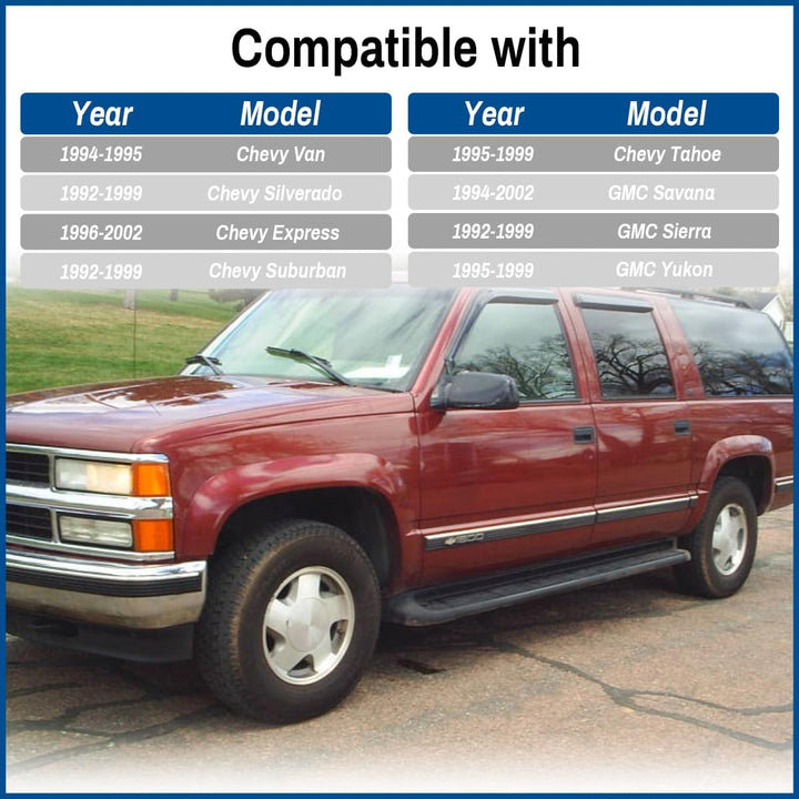 4pcs Wheel Center Caps 190MM 7.48in Compatible with Chevy Van Silverado Tahoe GMC Savana 1994 - 2002 Sierra 1992 - 1999 Yukon 1995 - 1999 15 inch wheels - Just Closeouts Canada Inc.