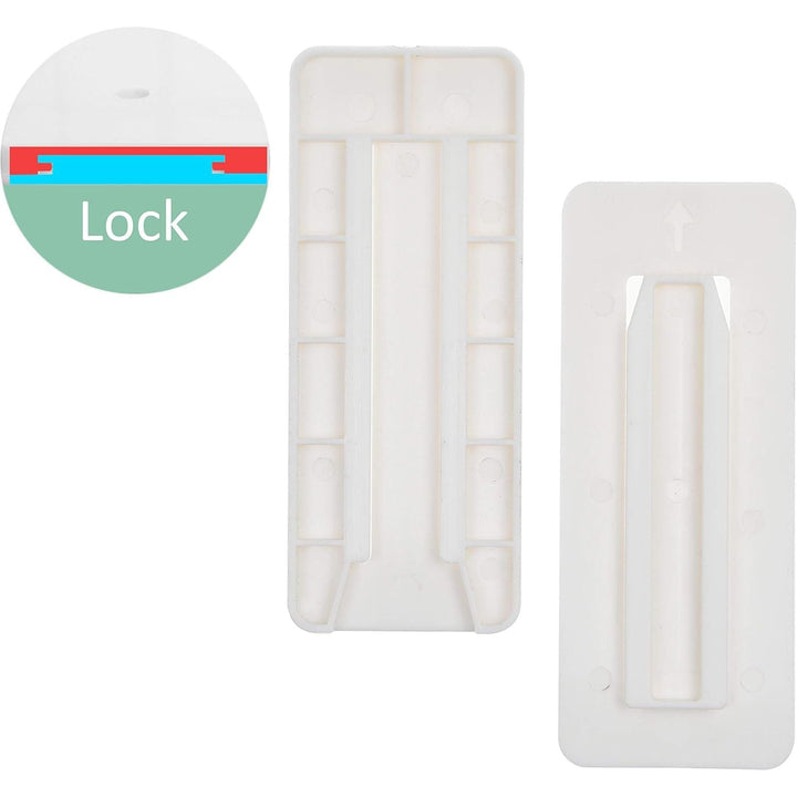 4X Self Adhesive Power Strip Holder - No Drill Extension Block Wall Mount Fixator - Easy to Install Sliding Design - for Home, Kitchen, Office - Attaches to Wood, Plastic, Metal, Ceramic - Just Closeouts Canada Inc.
