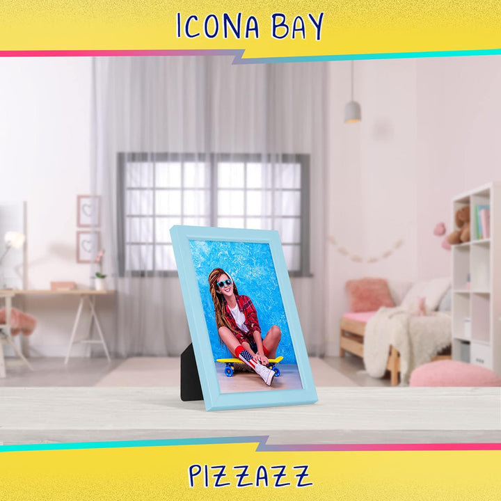 4x6 (10x15 cm) Picture Frame, Pastel Blue Colored Solid Wood Scandinavian Style Frame for Photo, 1PK - Just Closeouts Canada Inc.00850007486662