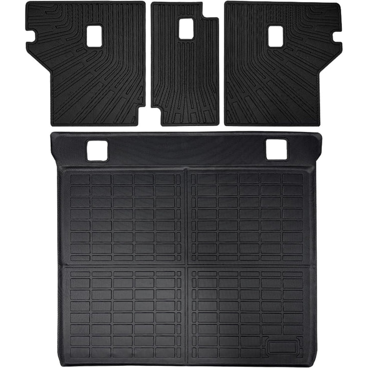 5 Seater ONLY Cargo Mat for 2010-2024 Toyota 4Runner Accessories Cargo Mat Seat Backrest 2 in 1 Mat All-Weather TPE Black Trunk Cargo Liner for 4Runner Accessories(Fit W/O Sliding Tray) - Just Closeouts Canada Inc.