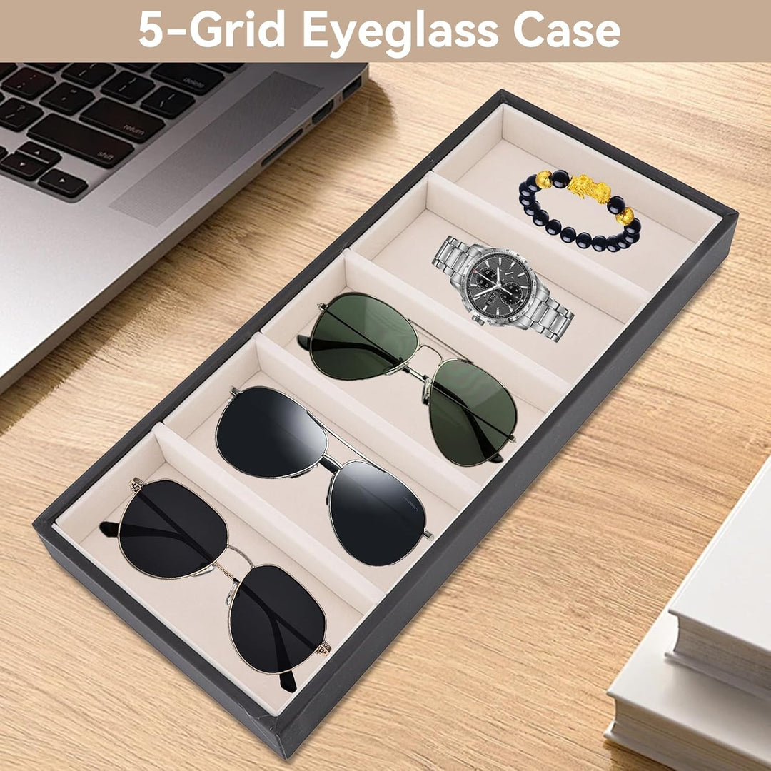 5-Slot Black Glasses and Jewelry Display Tray - Just Closeouts Canada Inc.X0043M4GJX