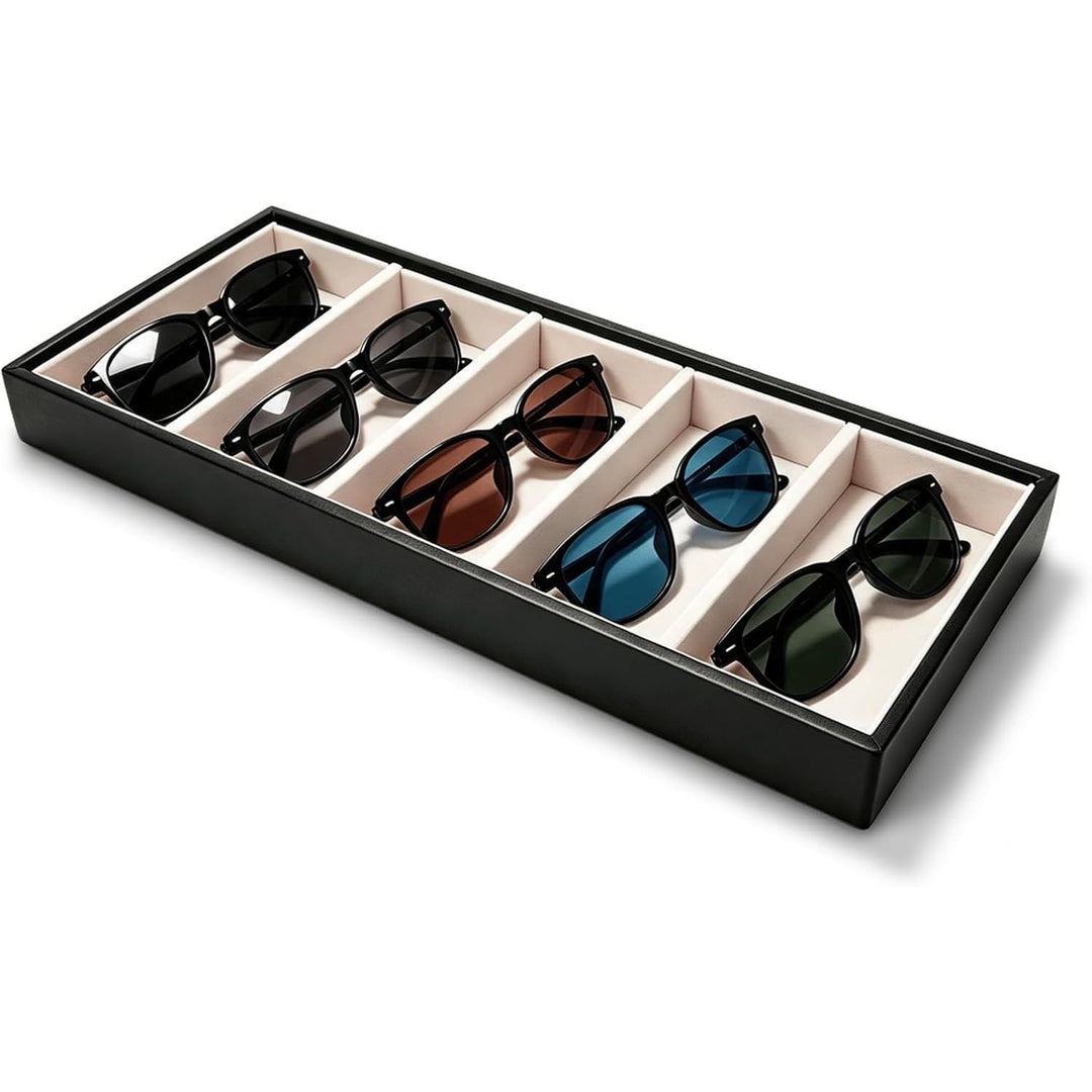 5-Slot Black Glasses and Jewelry Display Tray - Just Closeouts Canada Inc.X0043M4GJX