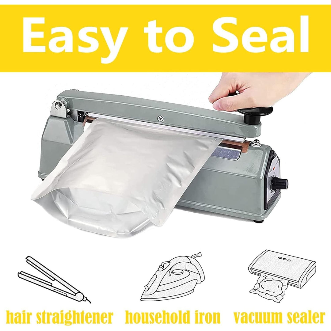 50 Mylar Bags for Food Storage 1 Gallon - 9.5 Mil Thicker Long Term & Food Grade - 10x14 Stand - up Zipper Resealable Heat Sealable for Airtight Smell Proof Packaging - Just Closeouts Canada Inc.