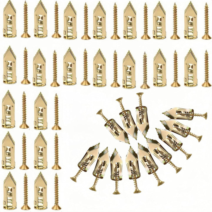50 PCS Metal Expansion Bolt for Drywall, 0.47 x 1.57 in Zinc Plated Steel Self-Drilling Anchors, Dry Wall Anchors and Screws Kit, Eliminating The Need for Drilling or Punching Holes in The Wall - Just Closeouts Canada Inc.