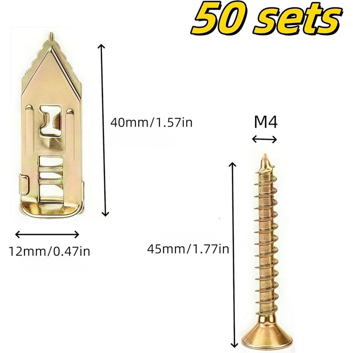 50 PCS Metal Expansion Bolt for Drywall, 0.47 x 1.57 in Zinc Plated Steel Self-Drilling Anchors, Dry Wall Anchors and Screws Kit, Eliminating The Need for Drilling or Punching Holes in The Wall - Just Closeouts Canada Inc.