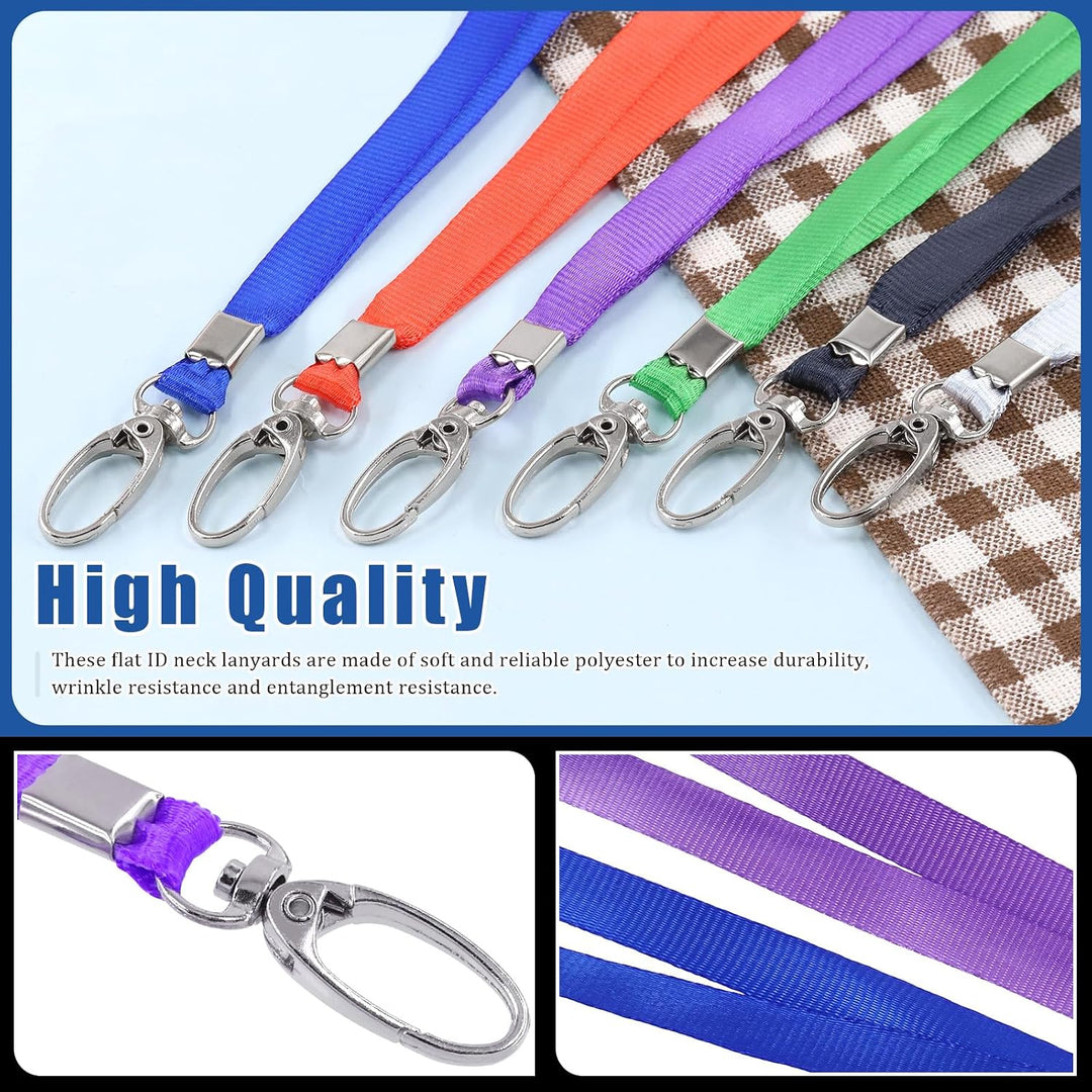 50 Purple Nylon Lanyards with Swivel Clips for ID Badges - Just Closeouts Canada Inc.
