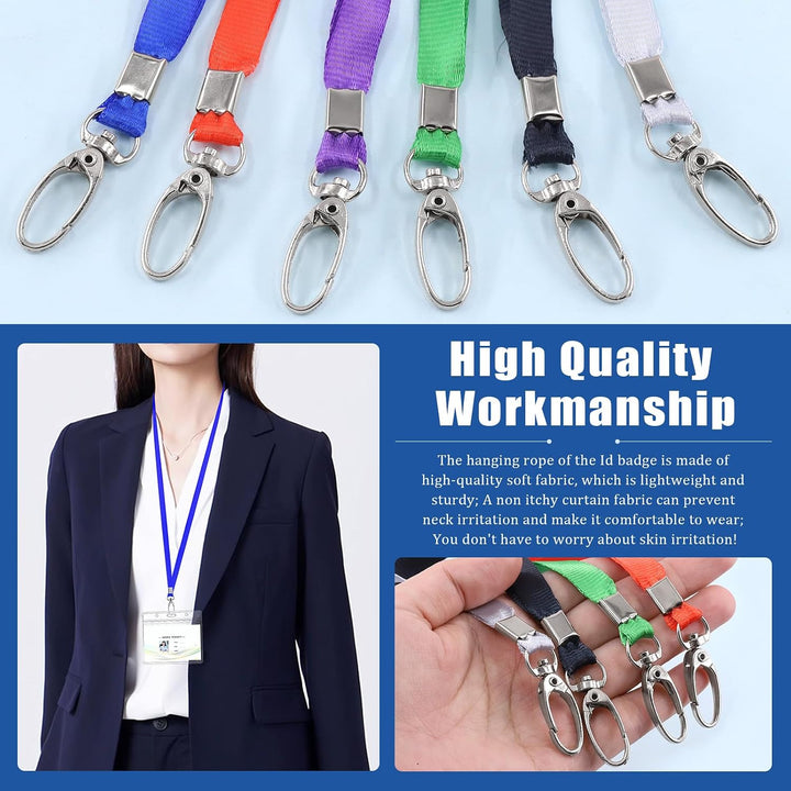 50 Purple Nylon Lanyards with Swivel Clips for ID Badges - Just Closeouts Canada Inc.
