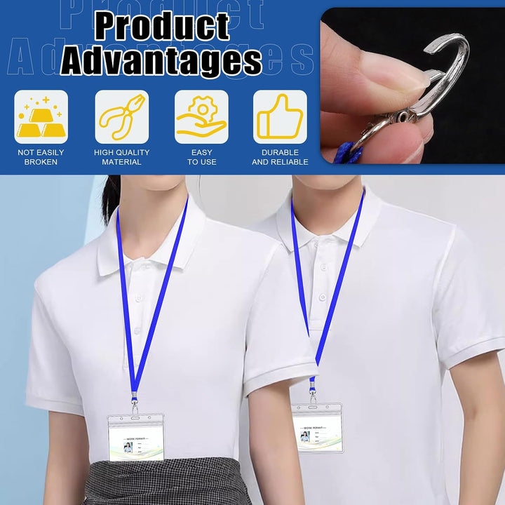 50 Purple Nylon Lanyards with Swivel Clips for ID Badges - Just Closeouts Canada Inc.
