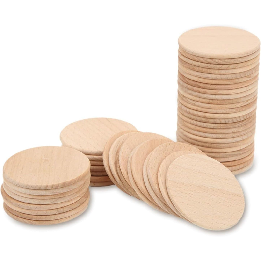 50 Unfinished 2-Inch Round Wood Discs for Crafts - Just Closeouts Canada Inc.X004D6IP4B