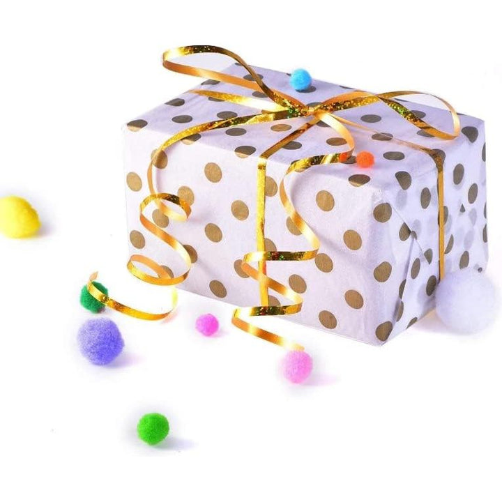 500 Yards Gold Curling Ribbons, Shiny Glitter Laser Balloon Ribbon Balloon String Thin Ribbons for Party Decoration Gift Wrapping Hanging for Christmas New Year Birthday Wedding Shower - Just Closeouts Canada Inc.