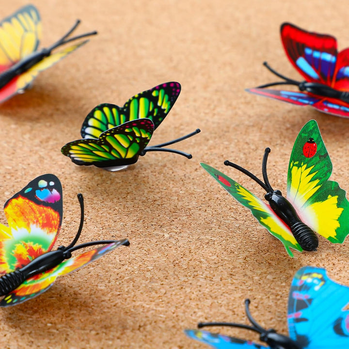 50Packs Butterfly Push Pins Decorative Push Pins Colorful Thumb Tacks ...