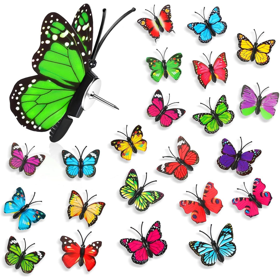 50Packs Butterfly Push Pins Decorative Push Pins Colorful Thumb Tacks Cute Thumbtacks for Corkboard Bulletin Board Wall for Office Decor Home Cubicle Decorations Hanging - Just Closeouts Canada Inc.