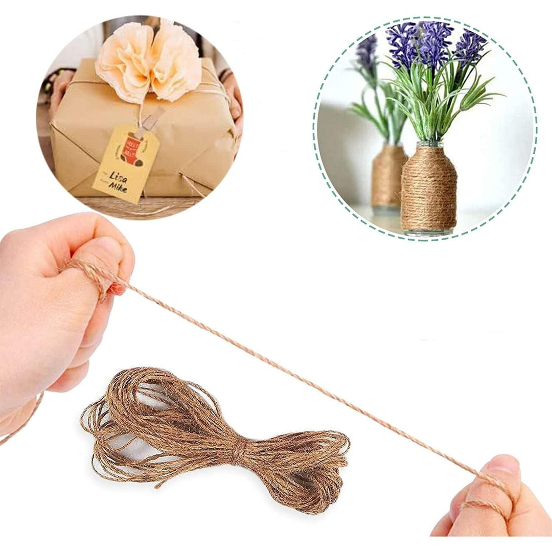 50Pcs Mini Clothespins, Natural Wooden Photo Clips, Small Wooden Clothes Pins Clip and 2 Meters Jute Twines, Tiny Wood Clamp with Spring for Peg Paper, Photo Wall, Postcard, Hanging Arts Crafts Decor - Just Closeouts Canada Inc.