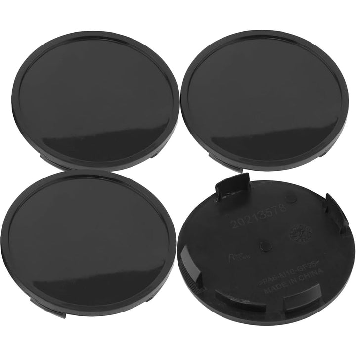 4PCS 76mm(2.99in)/72mm(2.83in) Wheel Hub Center Caps Black ABS Plastic