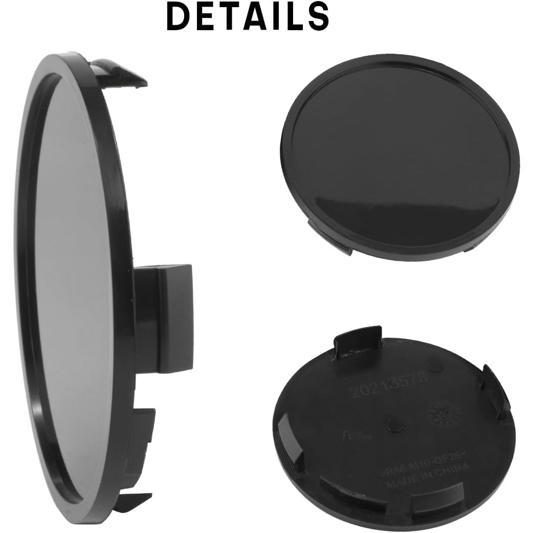 4PCS 76mm(2.99in)/72mm(2.83in) Wheel Hub Center Caps Black ABS Plastic
