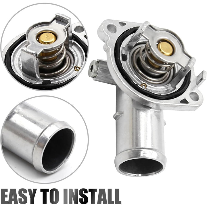 5184570AG Thermostat Housing Assembly Replacement for Jeep Replacement for Cherokee 2014 2015 2016 2017 2018 2019 2020 2021 2022, Replace 5184570AH, 5184570AI, 5184570AJ - Just Closeouts Canada Inc.