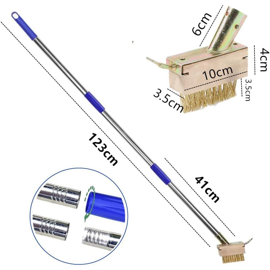 Crack Weeder, Manual Crevice Weeding Tool, Manual Weeding Tool, Moss Weed Remover Puller Tool, Grout Brush with Steel Handle for Paver Deck Patio Walkway Driveway