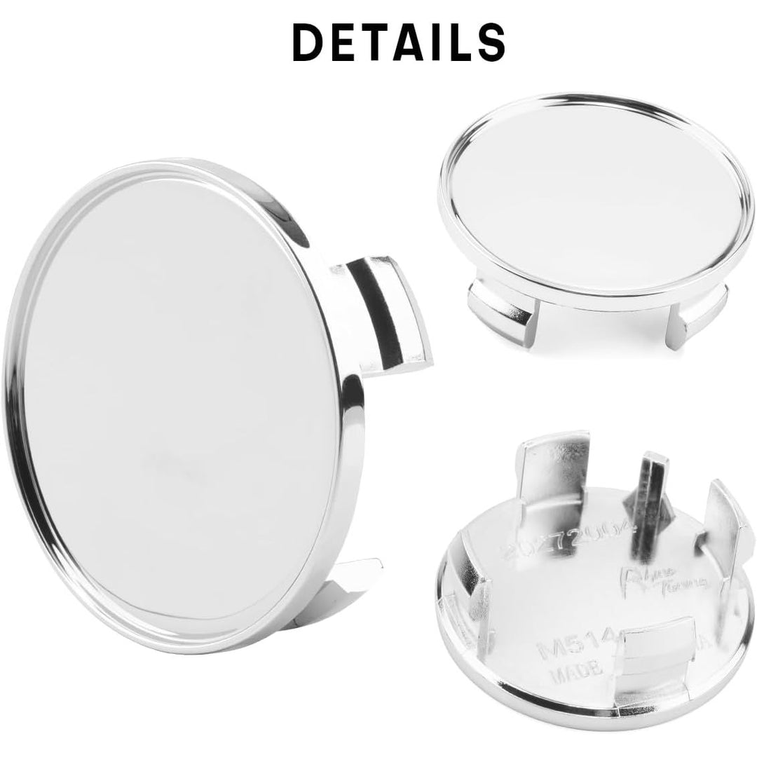 54mm 2.13" Wheel Center Caps For OZ Wheel M514 Center Hubcaps | 4 Pack Chrome Silver Center Cover Replacement