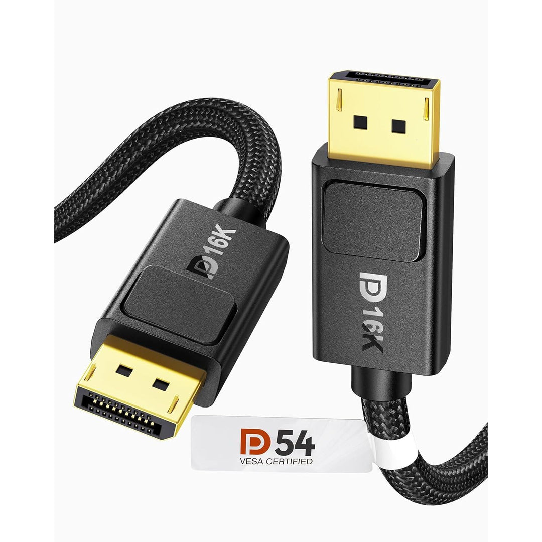 54Gbps DisplayPort Cable 2.1 [VESA Certified], [8K@165Hz, 4K@480Hz 360Hz 240Hz] DP 2.1 Cable 16K, DP54 HDR DSC Display Port Cord Compatible FreeSync G - Sync Gaming Monitor 5090 7900XTX 6.6FT - Just Closeouts Canada Inc.X004FJISLV