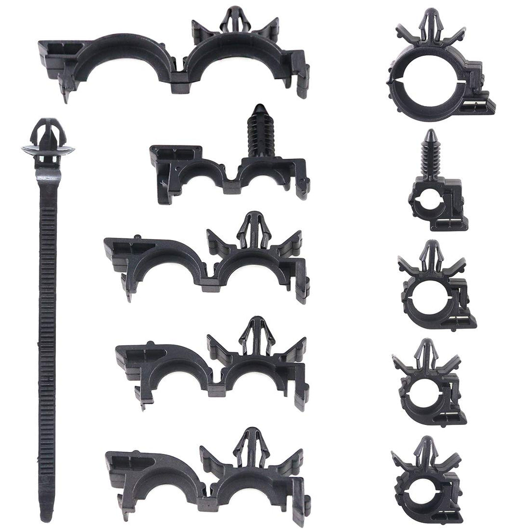 56-Pieces Auto Clips Car Wire Harness Routing Clip Assortment Kit for Honda GM Mazda, 6 Size from 3/8" to 3/4" Loom Clips - Just Closeouts Canada Inc.X001YC1R15