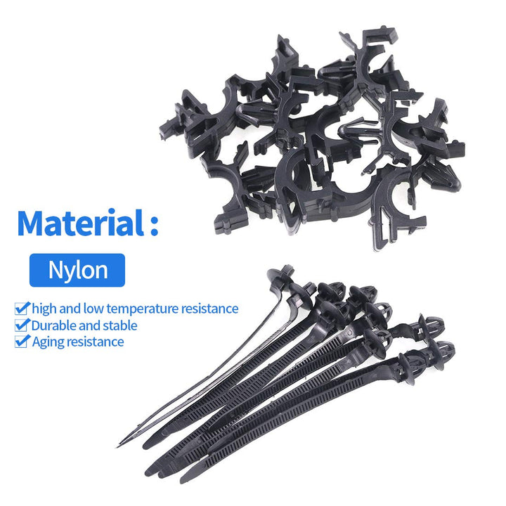 56-Pieces Auto Clips Car Wire Harness Routing Clip Assortment Kit for Honda GM Mazda, 6 Size from 3/8" to 3/4" Loom Clips - Just Closeouts Canada Inc.X001YC1R15