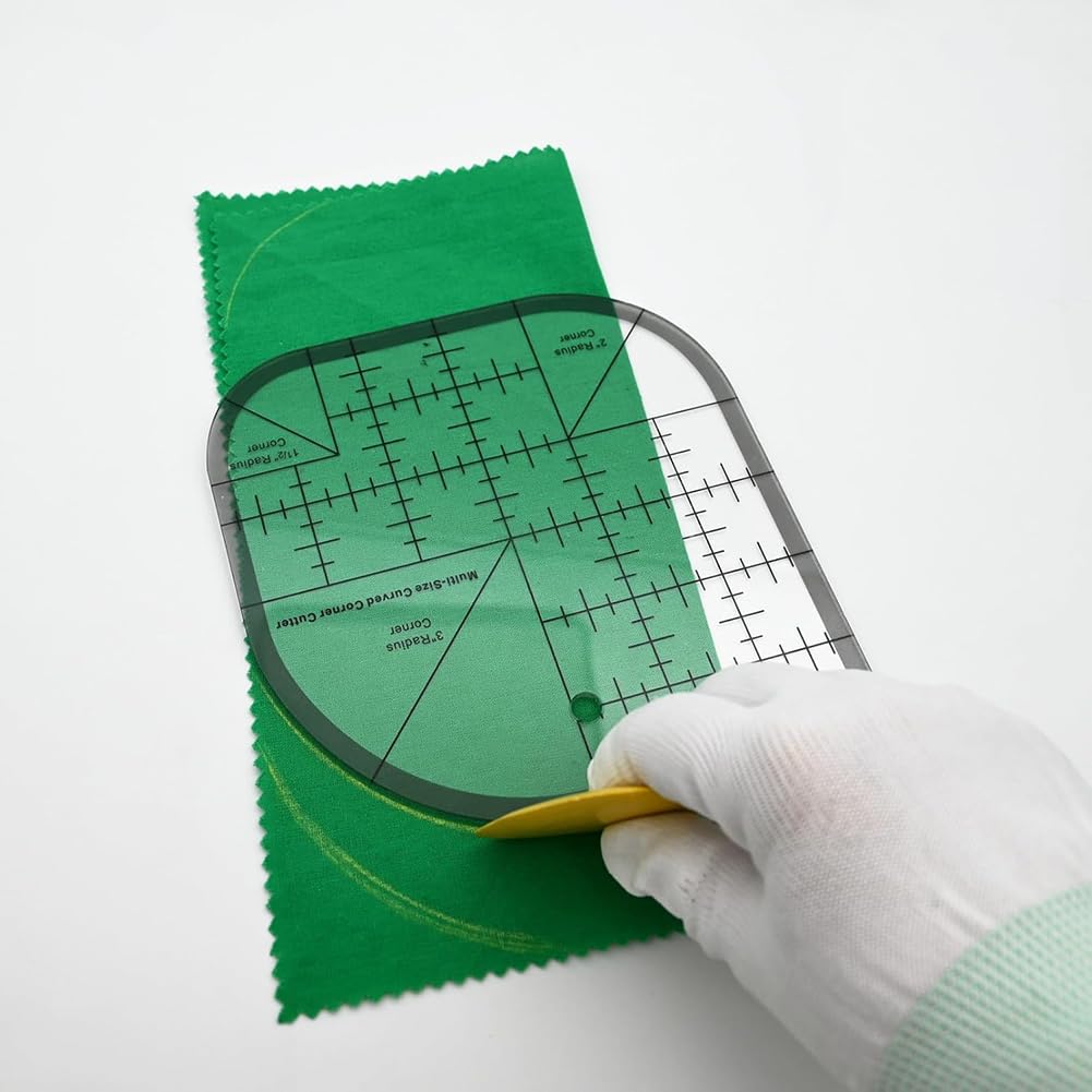 6-Inch Acrylic Quilting Ruler with Curved Corner Guides - Just Closeouts Canada Inc.X004Q720YD