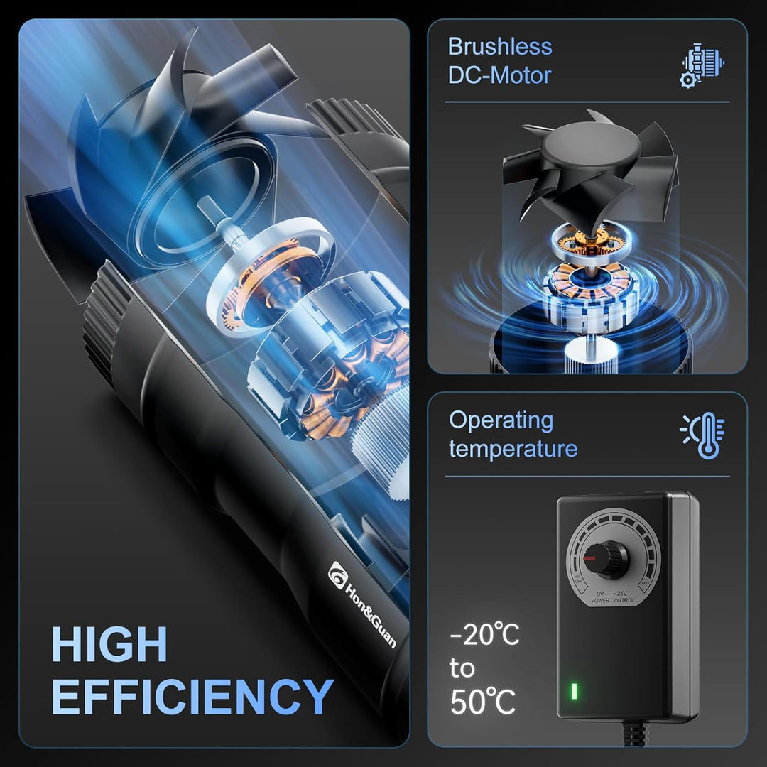 6 Inch Inline Booster Duct Fan with Speed Controller - 345 CFM Airflow with 19.2W Ultra-Low Power and Low Noise - Just Closeouts Canada Inc.X003VDHNLD