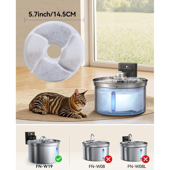 6 Pack Cat Water Fountain Filter & 6 Pack Pump Sponges Replacement, Pet Water Fountain Filter for FN - W19 - Just Closeouts Canada Inc.