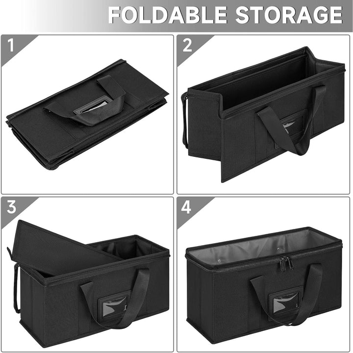 6 Pack CD Storage Boxes, CD Case Holder Organizer with Clear PVC Lid and Index Labels- 13.4"x 6.3"x 5.5" CDs Storage Holder Bags, Each Hold up to 31 CDs Jewel Cases or 170 Discs -6 Pack - Just Closeouts Canada Inc.X004HGAU09