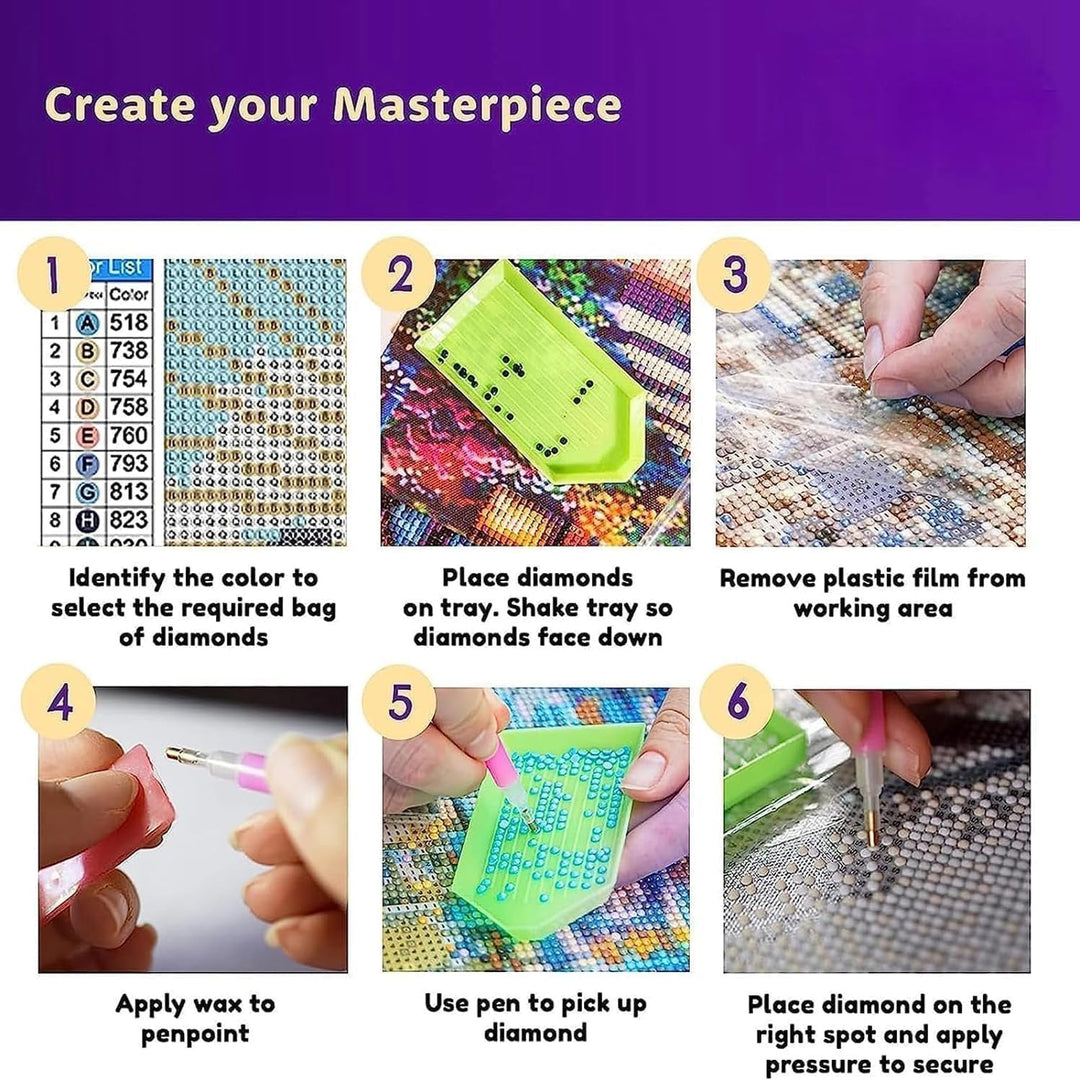 6 Pack Diamond Painting Kits for Adults Peinture Diamant 5D Adulte NouveautŽ Gem Art Dots for Beginner Women DIY Crafts for Home Wall Decor 11.8x15.7 Inches Butterfly Style - Just Closeouts Canada Inc.