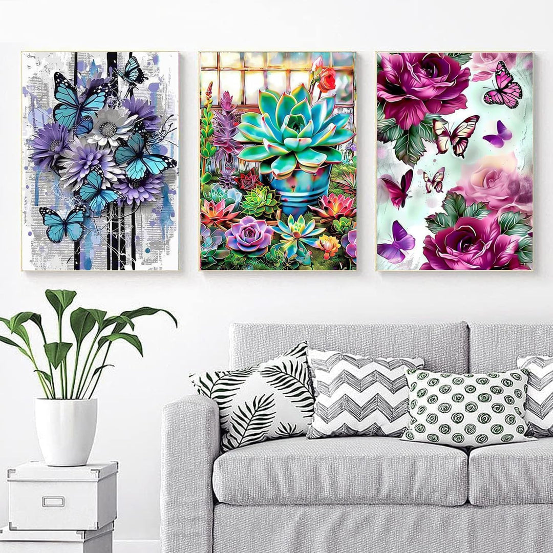 6 Pack Diamond Painting Kits for Adults Peinture Diamant 5D Adulte NouveautŽ Gem Art Dots for Beginner Women DIY Crafts for Home Wall Decor 11.8x15.7 Inches Butterfly Style - Just Closeouts Canada Inc.