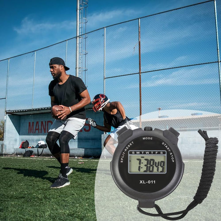 6-Pack Digital Sport Stopwatch Timer, Electronic Large Display with Date Time and Alarm Function, Multi-Function Sports Coaches Fitness Coaches and Referees Black - Just Closeouts Canada Inc.X0048YQEDR