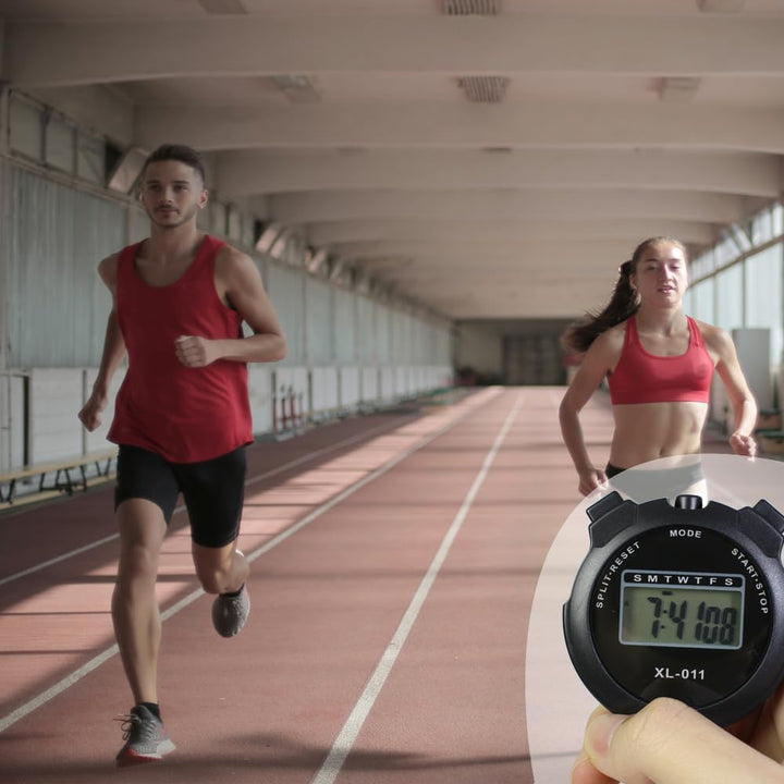 6-Pack Digital Sport Stopwatch Timer, Electronic Large Display with Date Time and Alarm Function, Multi-Function Sports Coaches Fitness Coaches and Referees Black - Just Closeouts Canada Inc.X0048YQEDR