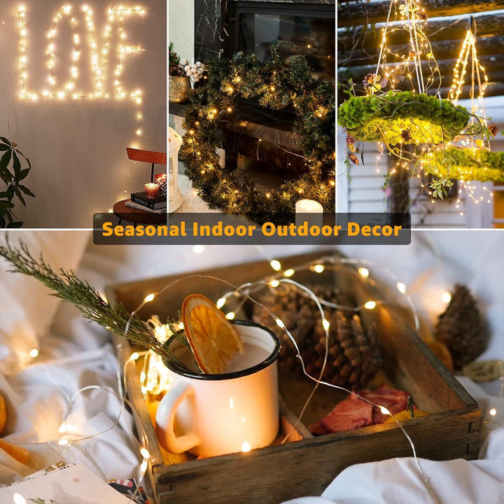 6 Pack LED Fairy Lights Battery Operated String Lights - 7 ft 20 LED Firefly Silver Wire Lights - Just Closeouts Canada Inc.X003Y3QNUH