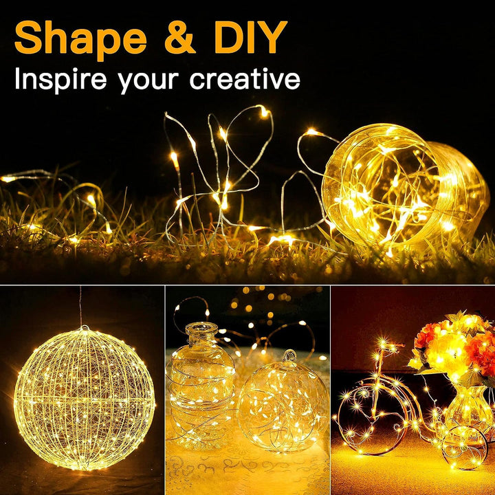 6 Pack LED Fairy Lights Battery Operated String Lights - 7 ft 20 LED Firefly Silver Wire Lights - Just Closeouts Canada Inc.X003Y3QNUH