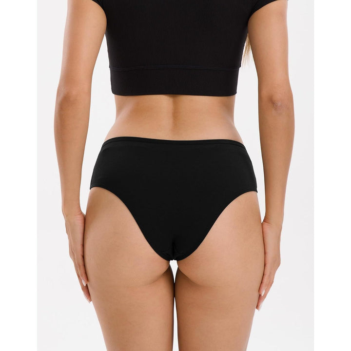 6-Pack Women's Cotton Cheeky Hipster Underwear - Black, Small - Just Closeouts Canada Inc.X004BTUKUH